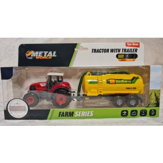 ToiToys Farm Series 1:50 Traktor mit Anhänger